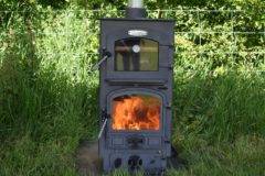 BUBBLE 4B OVEN STOVE MULTI FUEL SMALL BOILER MATT BLACK