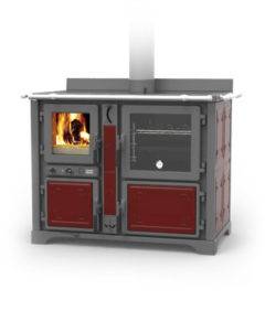 THERMOROSSI BOSKY F30 COUNTRY COOKER VITRIFIED IN FIORI RED MULTIFUEL