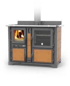 THERMOROSSI BOSKY F30 COUNTRY COOKER VITRIFIED IN FIORI SAND MULTIFUEL