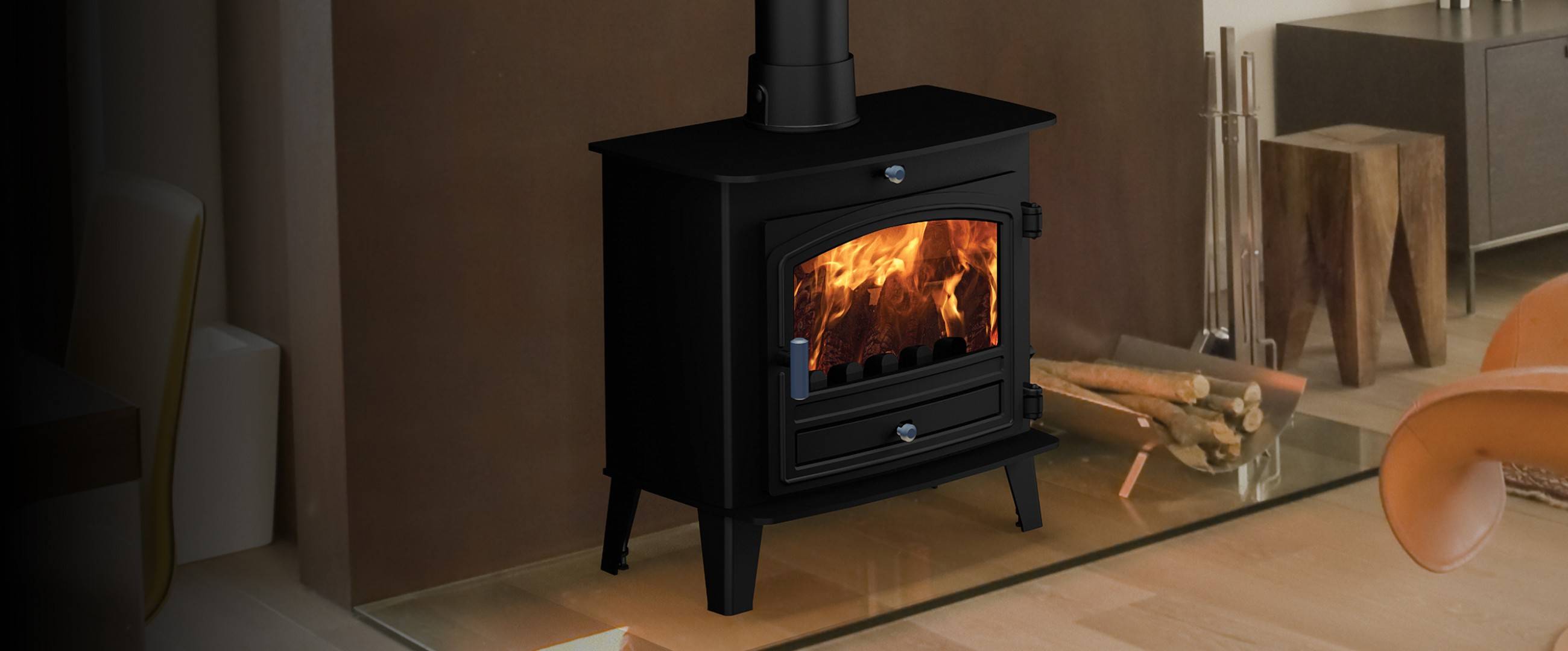 AP-HUN-342 HUNTER AVALON SLIMLINE 5 MULTIFUEL STOVE