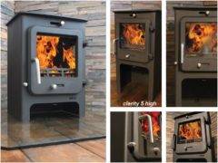 EKOL CLARITY 5 PLAIN GLASS MULTI FUEL STOVE