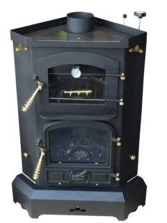 BUBBLE CORNER PIE POD 3-1KW WET OIL MATT BLACK OVEN STOVE