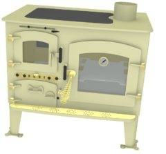 BUBBLE BACK CABIN COOKER SOLID FUEL ALMOND