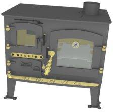 BUBBLE BACK CABIN COOKER SOLID FUEL ANTHRACITE