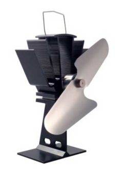 Stove Top Fan Black/silver (eco Friendly Warm Air)