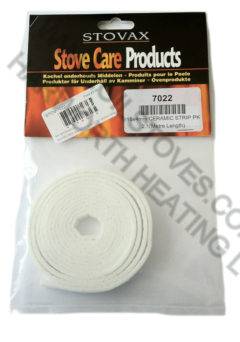 Stovax 10mm X 4mm White Ceramic Strip - 2.1m Pack 7022